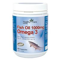 Fish oil Healthy care 400 viên Omega-3 1000mg dầu cá tự nhiên